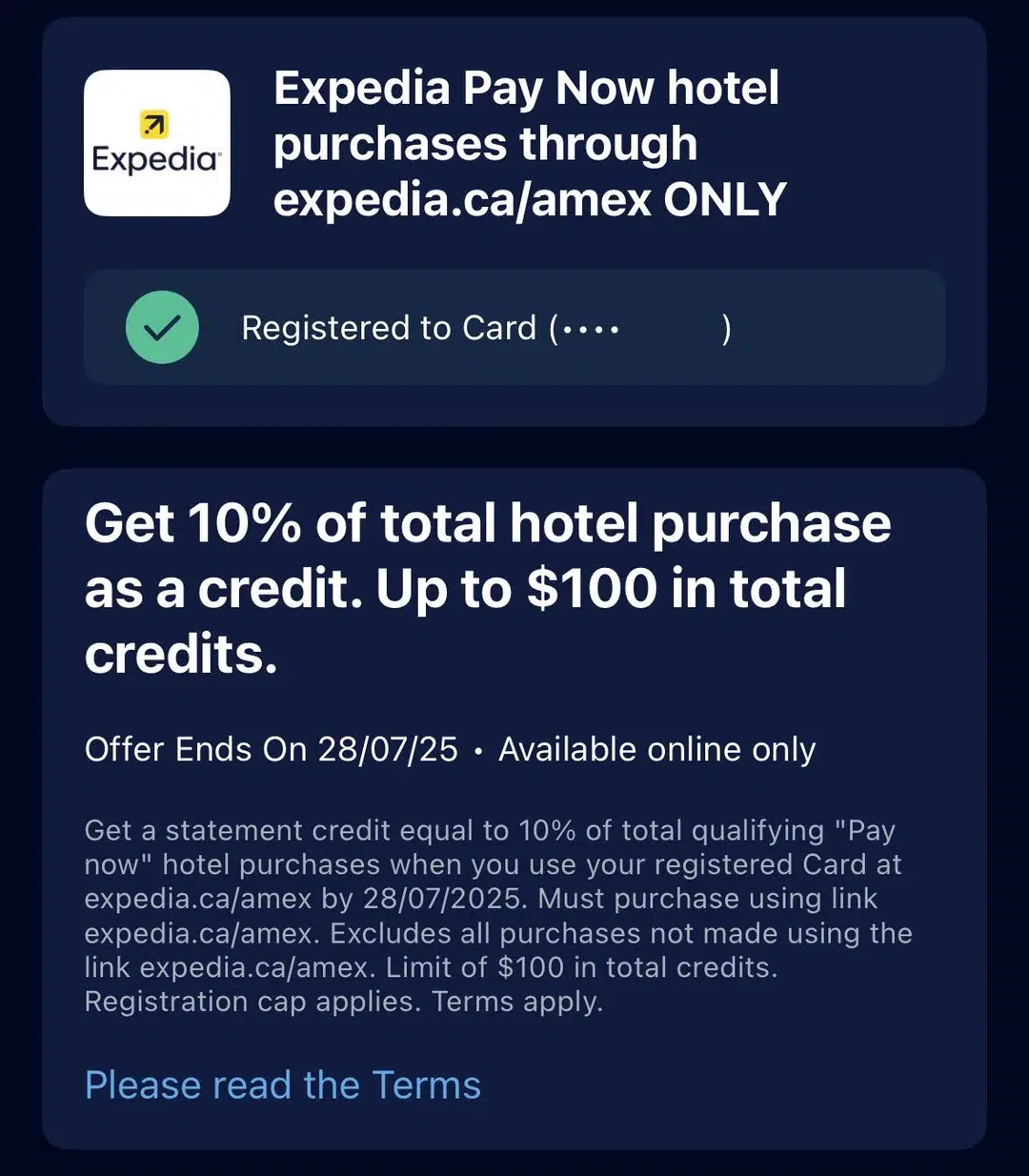 amex offers expedia