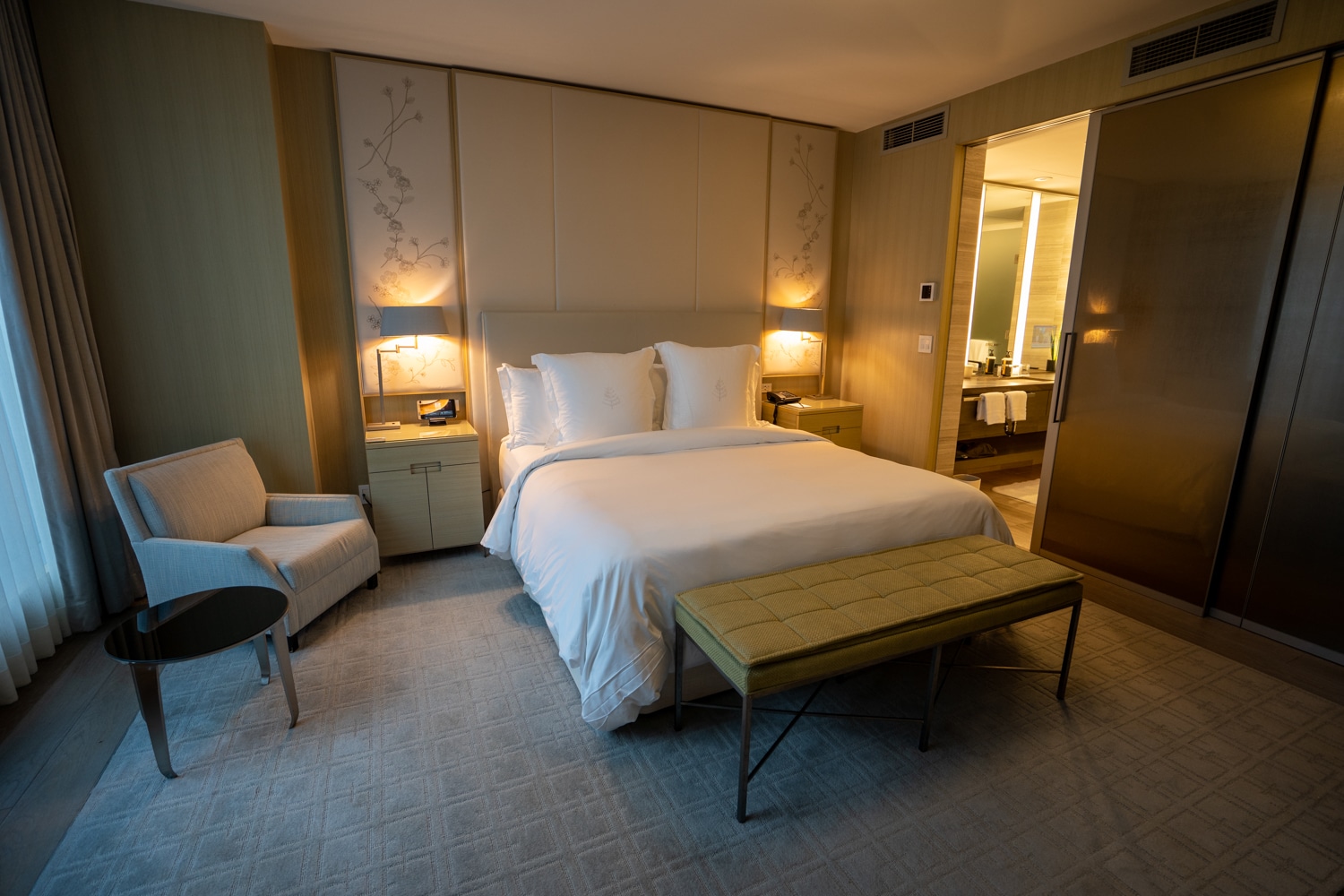 Hotel room at the Four Seasons Toronto