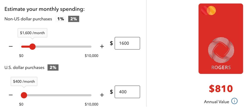 Rogers Red Mastercard Calculator