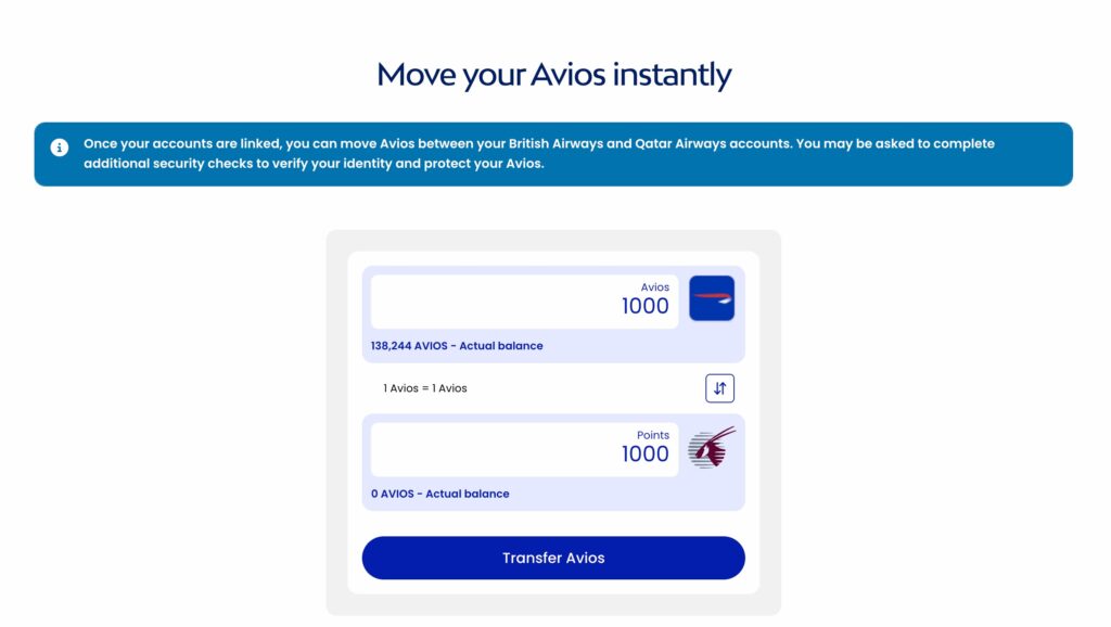 Convert Avios Qatar Airways