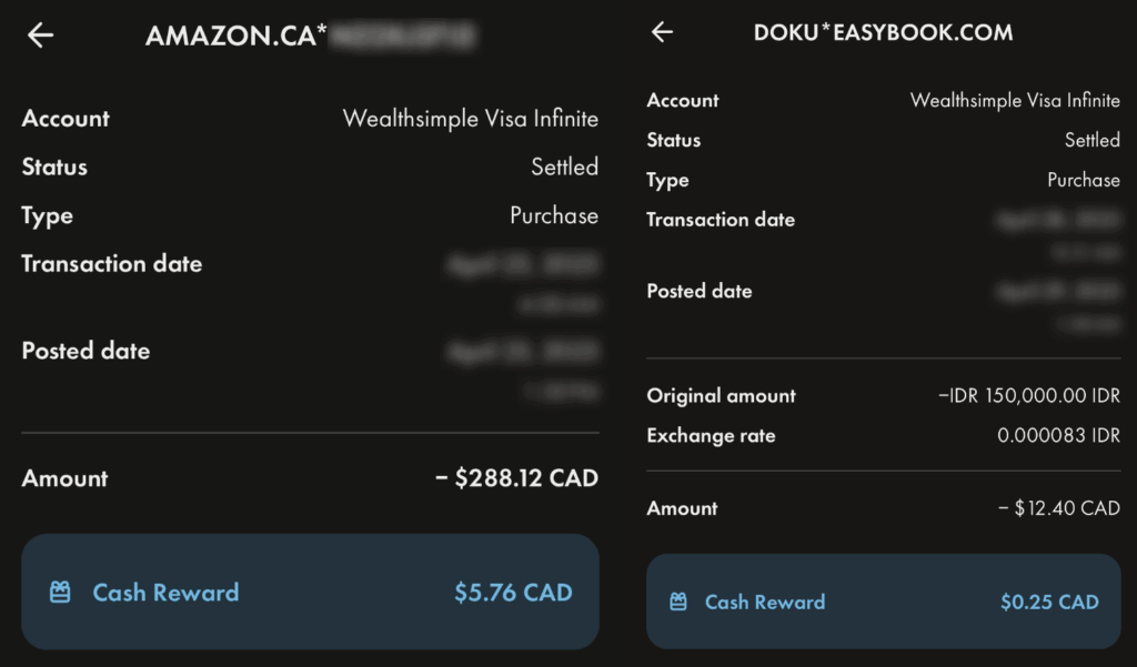 wealthsimple visa infinite transactions wealthsimple visa infinite 2% cash back
