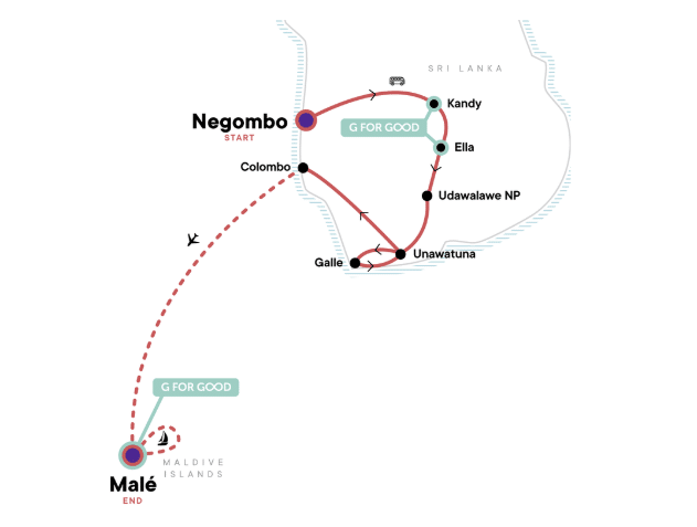 SCreenshot of G Adventures tour in Sri Lanka and Maldives