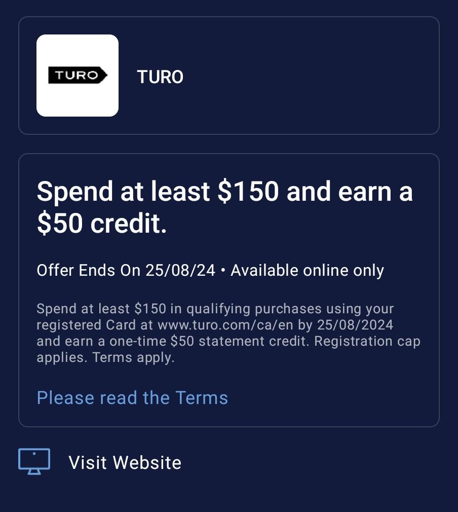 Turo Amex Offer