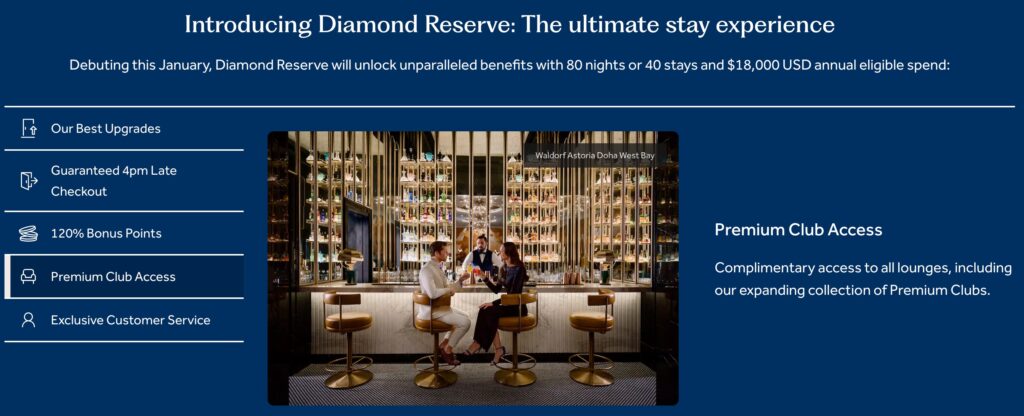 Hilton Honors Tier Updates Diamond Reserve