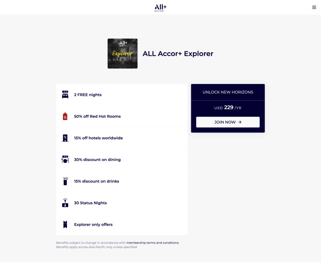 ALL Accor Explorer price