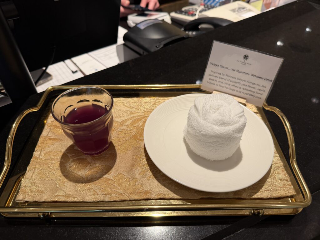 The Athenee Hotel Bangkok – Welcome Drink